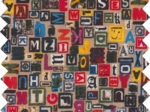 Coated fabric multi letters