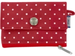 zipper pouch card purse red spots