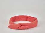 Wire headband retro gaze dentelle corail