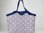 Tote bag with a zip scandinavia bleu