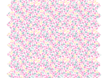 Cotton fabric pink and green flowers