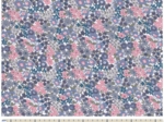 Cotton fabric ex2412 blue pink meadow