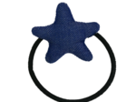 Pony-tail elastic hair star light denim