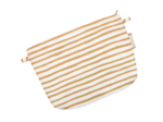 Tiny coton clutch bag rayé or blanc
