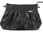 Pleated clutch bag glitter black