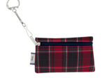 Keyring  wallet tartan rouge