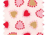 Coupon tissu 50 cm petits coeurs