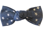 Small bow hair slide silver star jeans