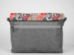 Square flap of saddle bag  cerise en fleur