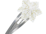 Star flower hairclip white sequined