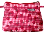 Mini Pleated clutch bag ladybird gingham