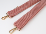 Narrow shoulder strap blush pink corduroy