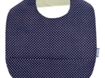 Coated fabric bib navy gold star