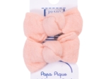 Small bows hair clips gauze pink