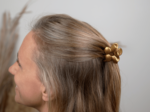 Small Flower Hair Clip lacquered gold