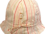 Sun Hat for baby silver pink striped