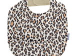 Coated fabric bib leopard