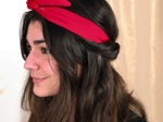 Wire headband retro red