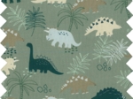 Coupon tissu 50 cm jurassic dino