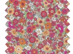 Cotton fabric ex2342 orange pink multiflowers