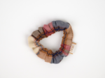 Mini Scrunchie ruby lurex tartan
