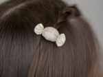 Mini sweet hairslide  glitter linen
