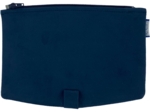 Flap of shoulder bag suédine marine
