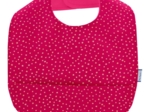 Coated fabric bib fuchsia gold star