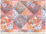 Coated fabric ex2360 coral patchwork