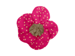 Mini Flower petal hair slide fuchsia pailleté