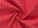 Cotton fabric ex2529 two-tone cherry checks