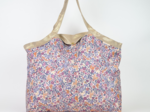 Tote bag with a zip comptine enchantée rose