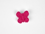 Butterfly hair clip fuchsia pailleté