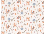 Cotton fabric ex2633 multicolored chickens