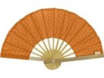 Hand-held fan caramel golden straw