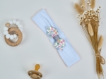 Jersey knit baby headband pastel fleuri