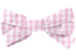 Ribbon bow hair slide pink gingham