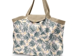 Tote bag with a zip fleurs d'artifice