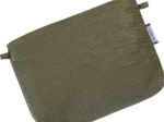 Tiny coton clutch bag khaki lurex gauze