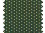 Cotton fabric etoile or vert 
