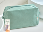 Rectangular toiletry bag velours côtelé vert lagon
