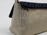 Base of shoulder bag golden linen