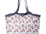 Pleated tote bag - Medium size horizons fleuris