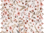 Jersey fabric terracotta and nude flowers