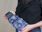 Quilted phone pocket ethnique
