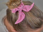 Bunny ear Scrunchie neon pink gingham