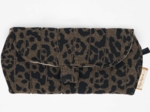 Glasses case mocha quilted leopard
