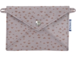 Little envelope clutch gray copper triangle