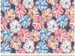 35cm coated fabric coupon anémones rayées