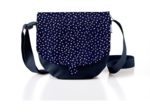 Flap of small shoulder bag navy gold star